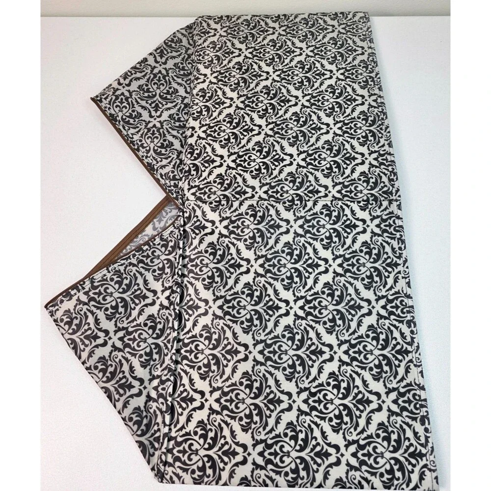 JOY MANGANO Better Beauty Bag Cube Black & White Paisley Collapsible Shell Only
